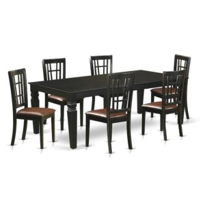 Modern Touch To Any Kitchen Or Dining Area. This Specific Seven Piece Kitchen Table Set With 1 Table And Six Dining Room Chairs. Top Notch Dining Set Which Made Out Of 100% Asian Hardwood. Simply No Mdf