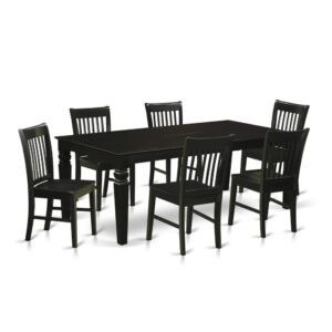 Contemporary Touch To Any Kitchen Area Or Dining Area. This Particular Seven Piece Dining Room Table Set With One Table And 6 Dining Room Chairs. Top Notch Kitchen Set Which Made Out Of 100% Asian Hardwood. Simply No Mdf
