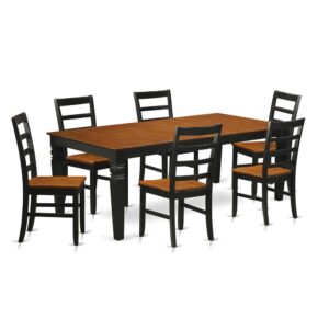 contemporary touch to any kitchen or dining room. This particular Seven Piece Dining room table set with 1 table and Six dining room chairs. Premium quality dining set which is created from 100% Asian Hardwood. Simply no MDF