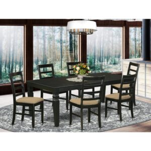 Modern Touch To Any Kitchen Area Or Dining Area. This Particular Seven Piece Dining Room Table Set With One Table And Six Dining Room Chairs. High Quality Kitchen Set Which Made Out Of 100% Asian Hardwood. Simply No Mdf