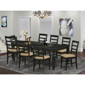 Contemporary Touch To Any Kitchen Or Dining Room. This Specific Nine Piece Dining Table Set With One Table And 8 Dining Room Chairs. Top Notch Kitchen Set Which Made From 100% Asian Hardwood. Simply No Mdf