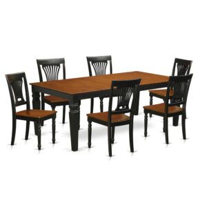 modern touch to any kitchen or dining room. This particular 7 Piece Kitchen table set with one table and 6 dining room chairs. Top notch kitchen set which is created from 100% Asian Hardwood. Simply no MDF