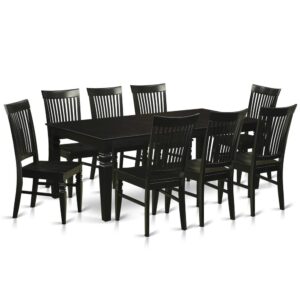 Modern Touch To Any Kitchen Area Or Dining Room. This Particular Nine Piece Dining Table Set With One Table And 8 Kitchen Chairs. Top Notch Kitchen Set Which Made From 100% Asian Hardwood. Simply No Mdf