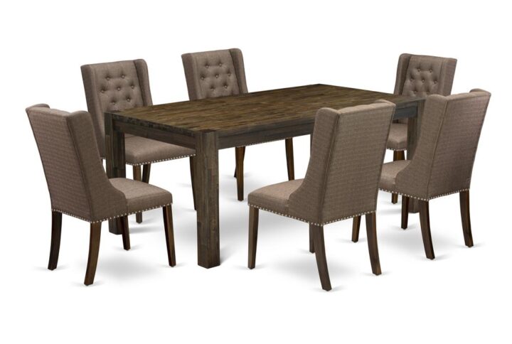 EAST WEST FURNITURE LMFO7-N8-18 7-PC KITCHEN ROOM TABLE SET