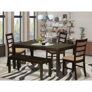 will add some sophistication and deluxe for any dining room. Crafted out of 100 % pure Asian wood and finished in warm Cappuccino
