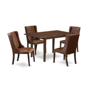 EAST WEST FURNITURE NFFO5-MAH-46 5-PC DINING ROOM SET
