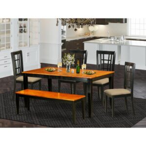 beautiful Dining table set is designed with a table composed of rubber wood