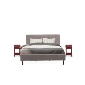 this queen bedroom set comes with a queen bed frame and a nightstand to decor any bedroom. This queen size bed set is sure to enhance any bedroom with quality