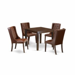 EAST WEST FURNITURE OXFO5-MAH-46 5-PC DINING ROOM TABLE SET