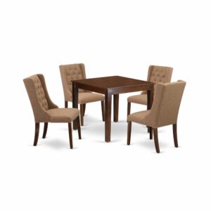 EAST WEST FURNITURE OXFO5-MAH-47 5-PC MODERN DINING SET