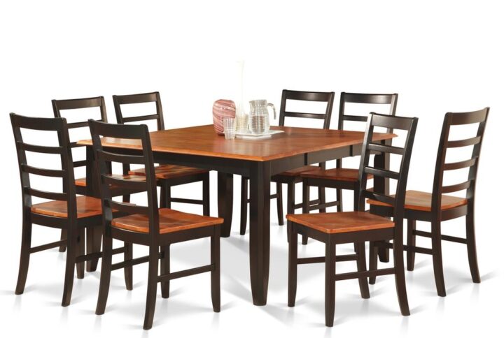 This amazing kitchen table set provides a vintage look that includes small kitchen table and dining room chairs which you'll find right inside your home either in a functioning new kitchen or specialised dining-room. The Dark Black & Cherry tone would certainly enhance any kind of interior decoration and supply a contrasting component into the space or an efficient immersion of style and design cohesion. The dining table and kitchen dining chairs have an easy and silky finish with beveled edges and matching Black & Cherry color. The slick dining chairs have a nice desirable and comfy sense which is needed for long periods of seated conversations at this valuable dining room tables. The table is simply placed on four sturdy corner posts for adequate leg room and personal seating space.