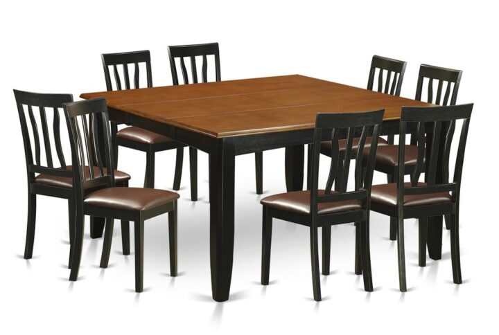 This type of fabulous dining room table set will set off your dining room or kitchen with glamor and style. The dining area table comes with from 4 up to 8 chairs to far better accommodate all your pals effortlessly and comfortably. A rich chocolate Black & Cherry finish with a bevelled surface welcomes diners and promises a delicious meal ahead. The dining table is produced from natural rubber wood; a sturdy hardwood also generally known as Asian Hardwood. There's no MDF( medium density fiberboard) wood