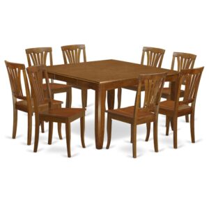 This dinette set offers a more traditional look having small kitchen table and kitchen dining chairs which you'll find right at home in both a functioning kitchen space or sophisticated dining-room. The Dark Saddle Brown color will certainly compliment any furnishings and provide a contrasting component to the area or even an successful captivation of style and design cohesion. The kitchen table and dining room chairs have a relatively simple and effortless color with beveled edges and matching Saddle Brown color. The clever dining chairs come with a satisfying and cozy feel that is important for extended periods of seated conversations at this kind of dining table. The dinette table is connected to four strong corner legs to get adequate leg room as well as seating room.