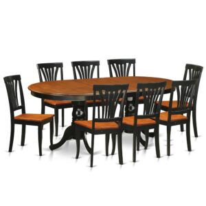 Our 9-piece dining room set supplies a sturdy and long-lasting set