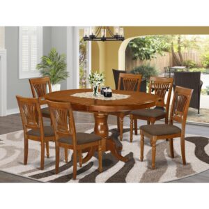 and the 6 dining chairs are designed in a panel-back design in Espresso to greatly enhance the table. Premium quality Fine Furniture Dining Set is Constructed from Solid Rubberwood (also referred to as Asian Hardwood devoid of MDF (medium-density fiberboard)