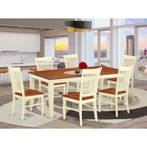 elegant 4 legs base brings you a bit of workmanship and also a higher level of support for this lovely kitchen table set. The ageless appearance of the dinette set is enhanced vian a beveled edge table top with low gloss finish. The medium height solid wood dining room chairs give comfort together with strength. This specific 5 Piece kitchen table set with one table and 4 dining chairs. High-quality kitchen dining set that made 100% Asian Hardwood. Completely no MDF