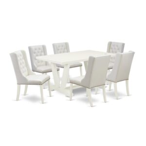 EAST WEST FURNITURE - V026FO244-7 - 7-Pc DINING TABLE SET