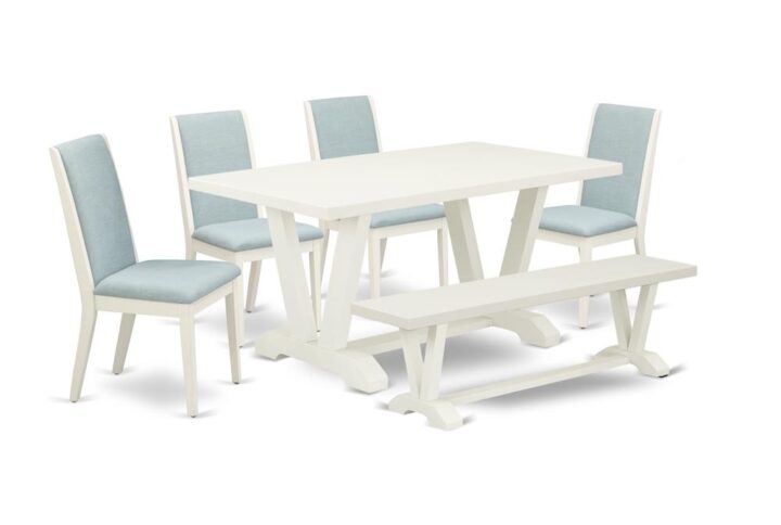 Introducing East West furniture's new  home furniture set that can transform your house into a home. This special and stylish dining set contains a kitchen table combined with Parson Chairs. Splendid wood texture with Wirebrushed Linen White color and the rectangular shape design defines the sturdiness and sustainability of the kitchen table. The ideal dimensions of this dining table set made it quite simple to carry