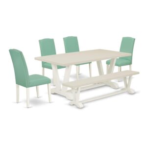 Our Dining Set  Adds A Touch Of Elegance To Any Dining Room That You And Your Family Will Absolutely Enjoy. The Elegant Table Set  Contains A Wooden Dining Table And A Modern Bench