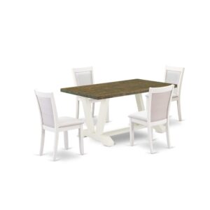 Our eye-catching dining room table set will enhance the beauty of any dining area with its stylish style and decor. This 6-Piece modern dining set consists of an attractive kitchen table