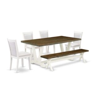 Our Eye-Catching Dining Set  Will Boost The Beauty Of Any Dining Area With Its Stylish Style And Decor. This Dining Table Set  Contains An Elegant Wooden Dining Table