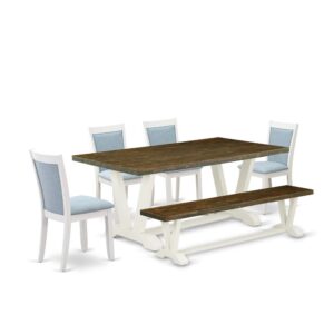 Our Eye-Catching Modern Dining Table Set  Will Boost The Appearance Of Any Dining Area With Its Stylish Design And Decor. This Kitchen Dining Table Set  Contains An Attractive Wood Dining Table