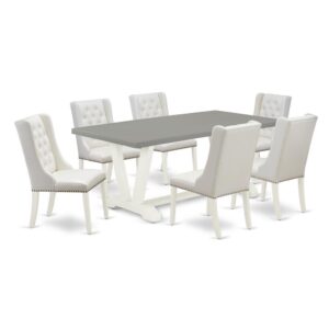 EAST WEST FURNITURE - V097FO244-7 - 7-Pc DINING TABLE SET