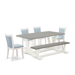 Our Eye-Catching Dining Set  Will Boost The Appearance Of Any Dining Area With Its Stylish Style And Decor. This Dining Set  Consists Of A Beautiful Wood Dining Table