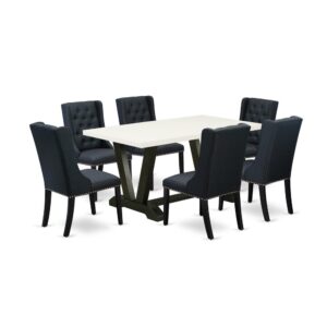 EAST WEST FURNITURE - V626FO624-7 - 7-PIECE DINING TABLE SET