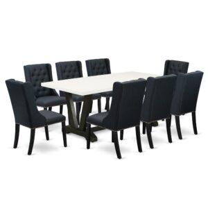 EAST WEST FURNITURE - V627FO624-9 - 9-PC DINING ROOM TABLE SET