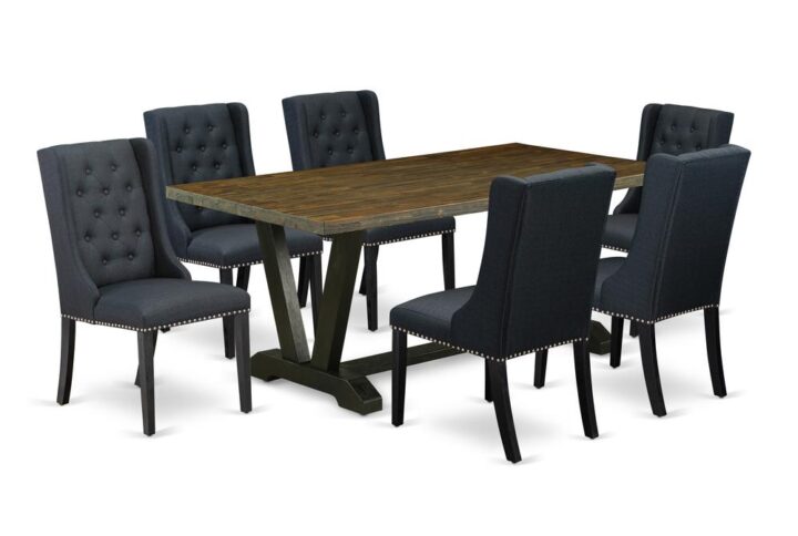 EAST WEST FURNITURE - V677FO624-7 - 7-PC DINING ROOM TABLE SET