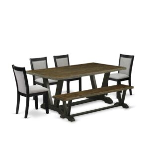 This Dining Room Set  Includes A Wooden Dining Table