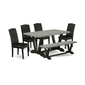 EAST WEST FURNITURE - V696EN169-6 - 6-PIECE DINING ROOM TABLE SET