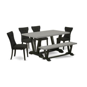 Our Dinner Table Set  Adds A Touch Of Elegance To Any Dining Room That You And Your Family Will Absolutely Enjoy. The Elegant Dinner Table Set  Contains A Wooden Dining Table And A Kitchen Bench