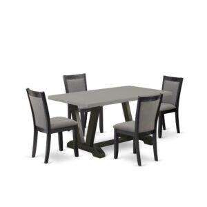 This Modern Dining Table Set  Includes A Modern Dining Table With 4 Dining Chairs To Make Your Family Meals More Comfortable And Pleasant. The Structure Of This Modern Dining Set  Is Created Of Prime Quality Asian Wood