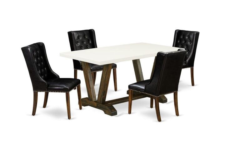 EAST WEST FURNITURE - V726FO749-5 - 5-PIECE DINING TABLE SET