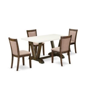 This 3-Pc dinette room set includes 2 modern dining chairs and 1 Dropleafs wood dining table. These wood chairs have a wooden seat