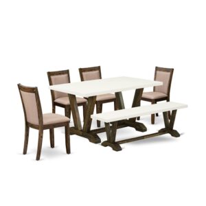This 5-Pc dinette room set includes 4 dining room chairs and 1 Dropleafs wood dining table. These dining room chairs have a wooden seat