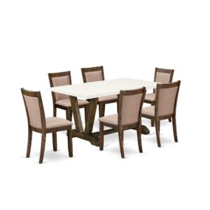 Our 5-piece dining table set includes 4 mid century dining chairs and 1 Dropleafs wood dining table. These kitchen chairs have a wooden seat