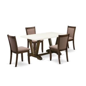 The Gorgeous 5 Piece kitchen table set is consists of 1 Drop Leaves dining table and 4 matching dining chairs. These mid century dining chairs add a sense of elegance to your room and the modern style is compatible seamlessly with any décor. The contemporary Button Tufted Chair Back of this kitchen chair blends beautifully with the Linen Fabric seat