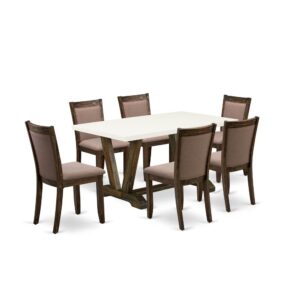 The Marvelous 5 Piece wood dining table set includes 1 Drop Leaves dining room table and 4 matching dining chairs. These kitchen chairs add a sense of elegance to your room and the innovative style is compatible seamlessly with any décor. The contemporary High Chair Back of this dinning chair blends beautifully with the Linen Fabric seat