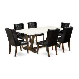 EAST WEST FURNITURE - V727FO749-7 - 7-PIECE DINING TABLE SET