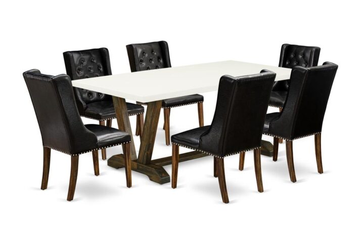 EAST WEST FURNITURE - V727FO749-7 - 7-PIECE DINING TABLE SET