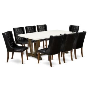EAST WEST FURNITURE - V727FO749-9 - 9 PIECE DINING TABLE SET
