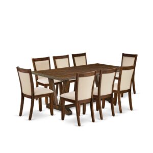 This Dining Table Set  Is Built To Give Beauty Of Charm To Any Dining Room. This Dinner Table Set  Consists Of A Dinning Table And 8 Matching Dining Chairs. Our Modern Dining Table Set  Adds Some Simple And Contemporary Beauty To Your Home. Suitable For Dinette