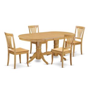 the dining room set can be well-constructed with vibrant Asian wood. Comfort of dinette table is very important aspect in design having a18 inch self-storage foldable leaf that makes a small table extension a "breeze.” The slat-back dining chairs are tempting with comfy hardwood or soft-cushioned seats.