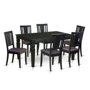 our kitchen table set is sure to transform the atmosphere of any dining-room. The dinette set provides you with 6 chairs and has a maximum seat capacity of 6