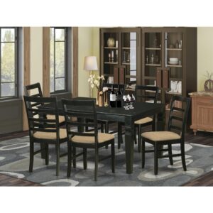 6 chairs. The maximum seat capacity for this dining set is 6 persons. As a result of construction and look of this product