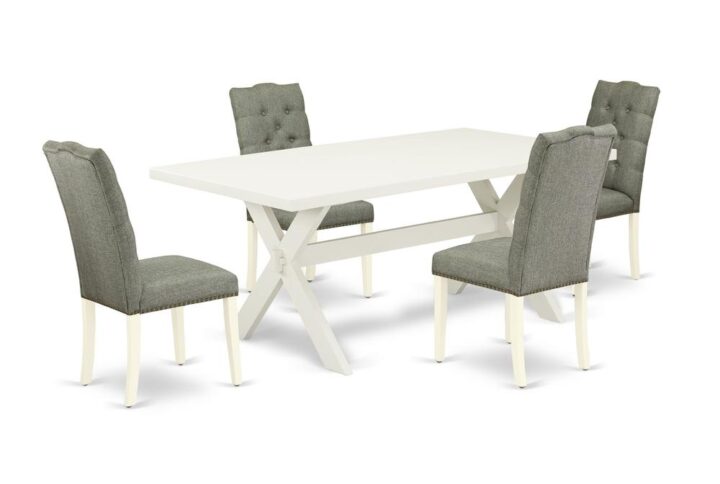 EAST WEST FURNITURE 5-PIECE DINING ROOM TABLE SET