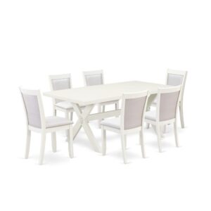 Our eye-catching dining table set will enhance the beauty of any dining area with its stylish design and decor. This 7-Piece dining room table set consists of a beautiful wood dining table and 6 matching dining chairs. This dinner table set adds some simple and contemporary beauty to your home. Ideal for dinette
